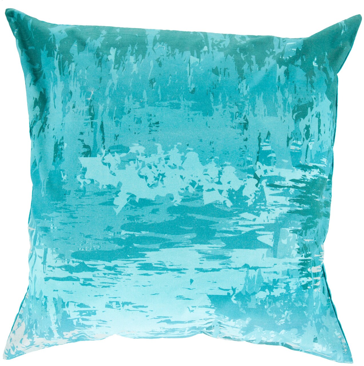 Tiwari Home 20" Turquoise Blue Square Throw Pillow - Down Filler